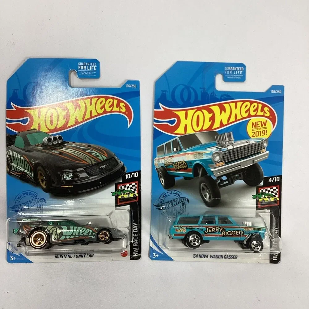 Hot Wheels Mattel Diecast Lot Of 6 Race Team Muscle Mania Race Day New Sealed
